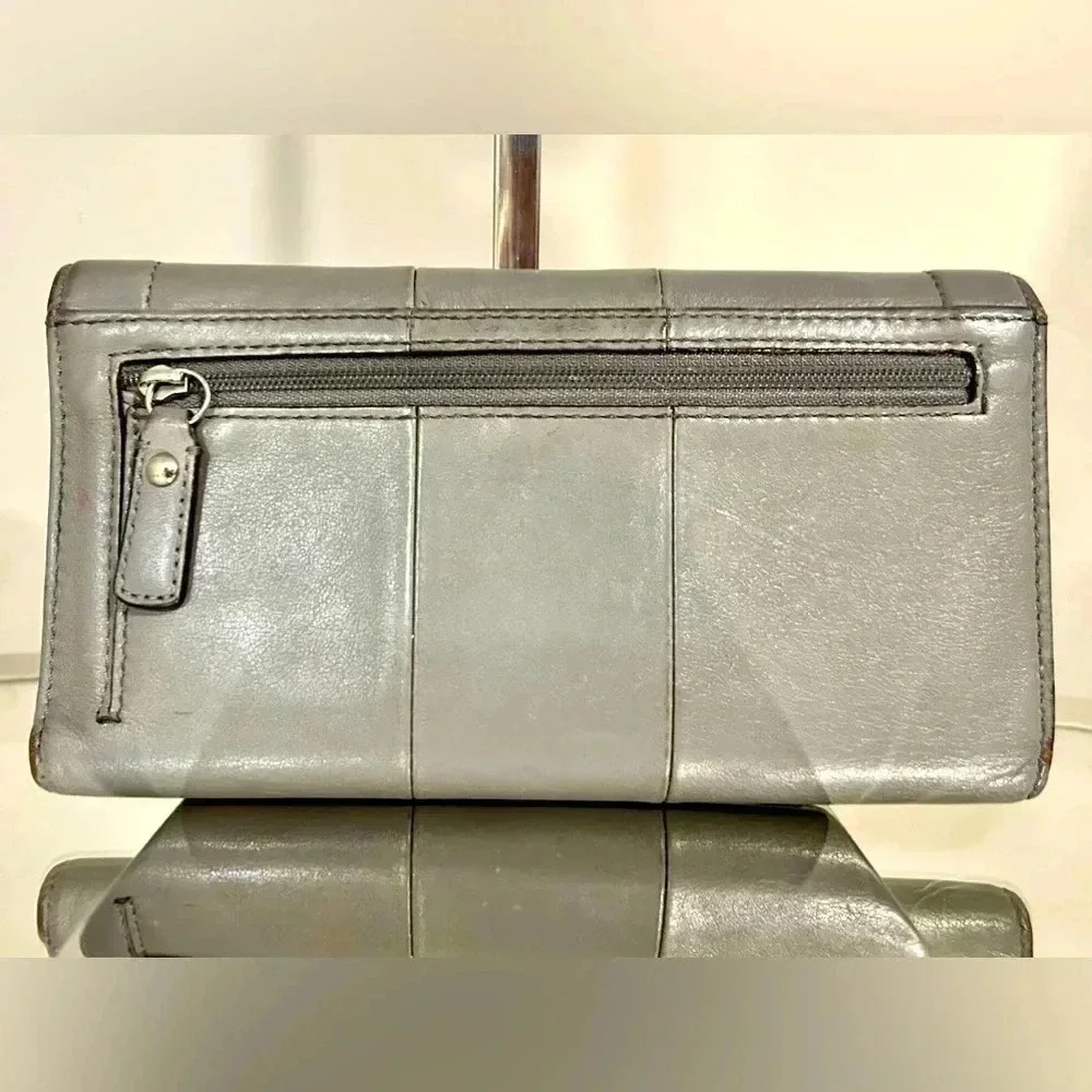 Gently Used COACH Gray Leather Wallet
